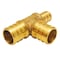 Apollo 3/4 in. x 1/2 in. x 3/4 in. Brass PEX Barb Reducing Tee APXT341234 - alternate 6